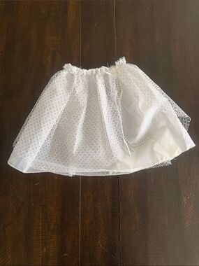 White Lace Overlay youth Skirt